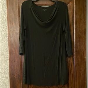 M Eileen Fisher charcoal grey viscose long top/dress